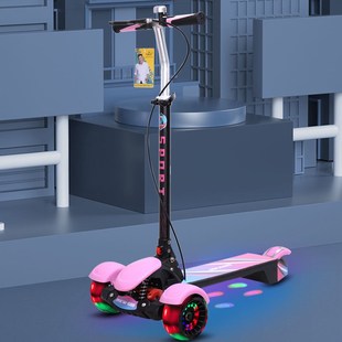 超高超大滑板车儿童3-6-12-18岁三四轮闪光音乐男女孩玩具滑行车