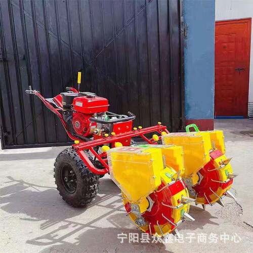 鸭嘴播种机精播手推玉米大豆播种机出小型汽油播种机鸭嘴式播种