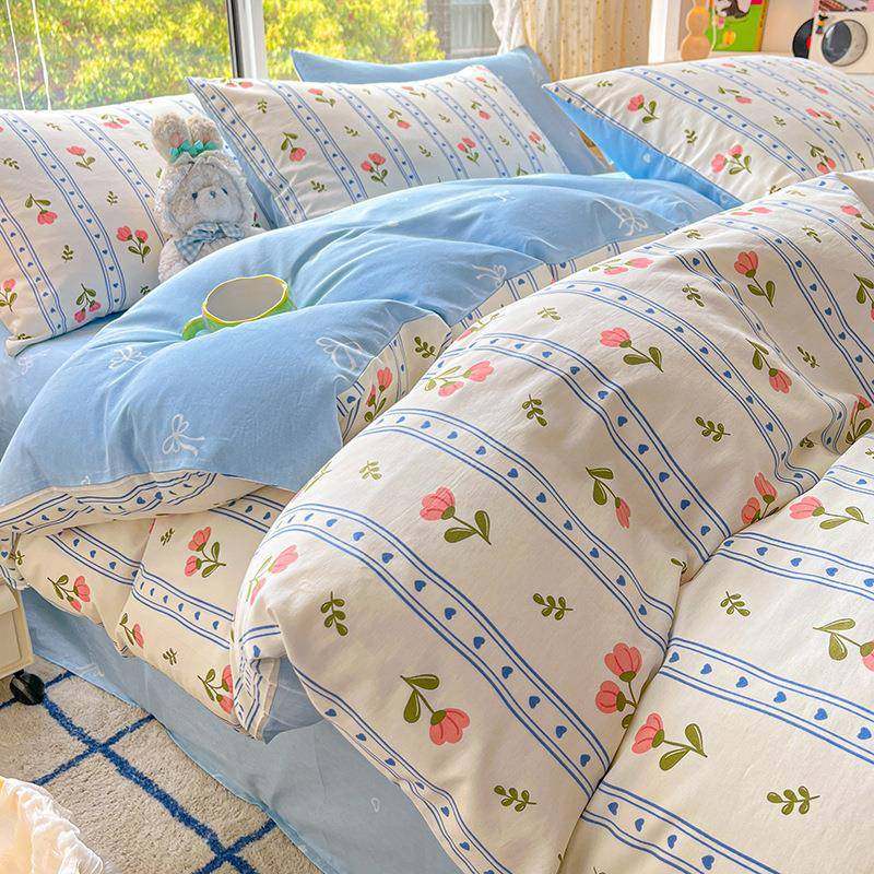 亲肤全棉床上四件套简约被套床单纯棉40支单人学生宿舍裸睡三件套,电子元器件市场,其它元器件,淘宝优惠券,粉丝福利购,淘宝优惠卷