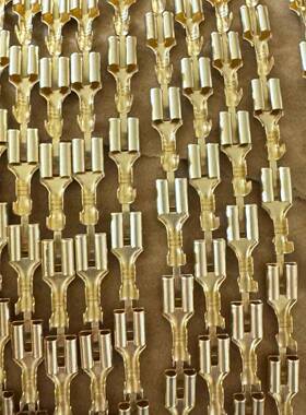 DJ623-E3A/B.3平板带刺插簧VWI带.6倒刺插簧插片6插拔端子