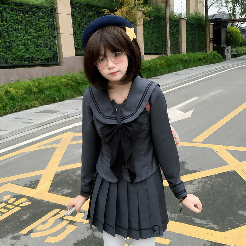 妖言兔兔【暗星喵语】jk原创正版长袖收腰水手服制服套装校园风