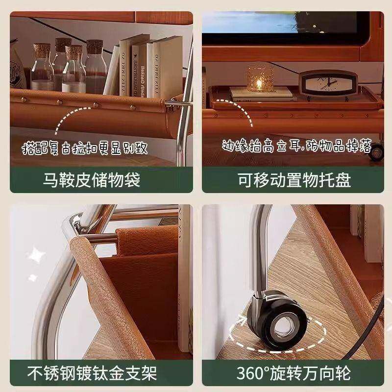 中古风移动电视柜带滚户轮小支型客卧室家用实木厅z0096电视机架