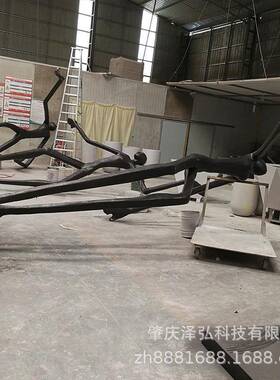 抽象人物雕塑玻璃陈钢制作户室外园绿地商广场雕像美场创AWI意摆