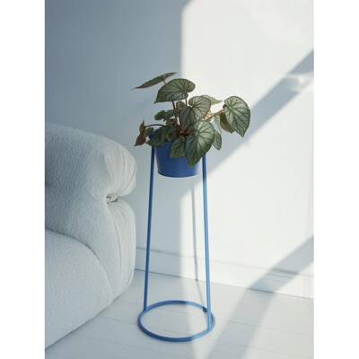 R*嘻物所普普鲁士蓝鲁士盆色花架室内简约蓝设计阳台花客厅现代铁