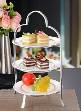 三层下CJO架午茶点心冷甜餐会蛋糕品台展示架摆件水子果托盘茶歇