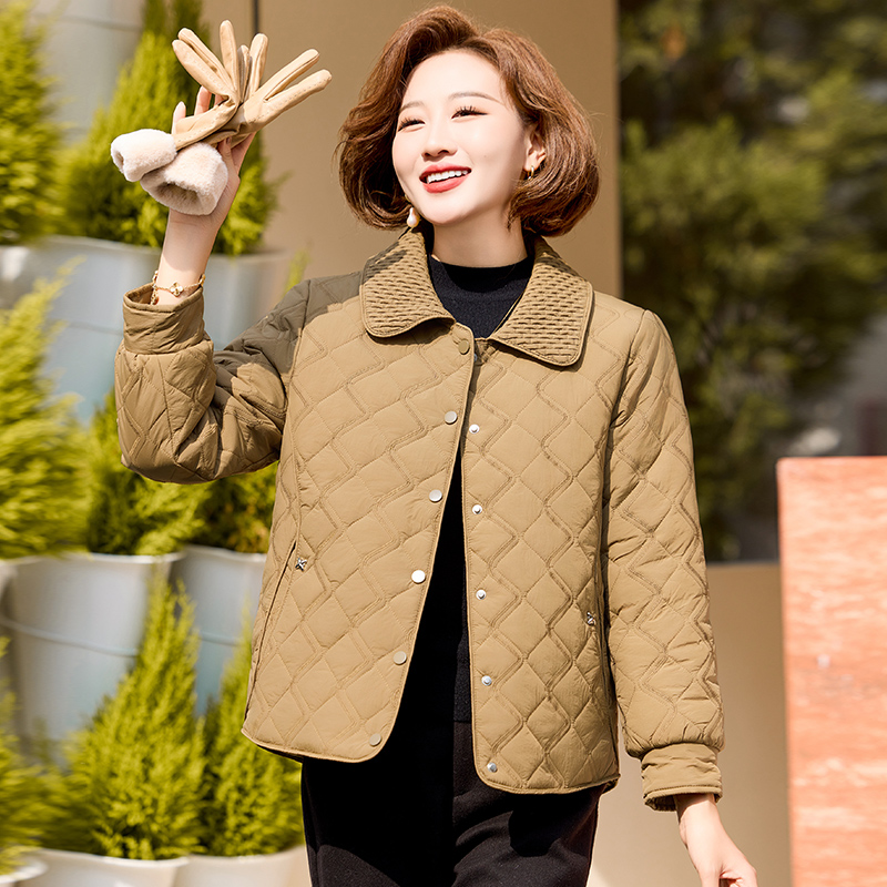 妈妈秋冬装洋气棉服中年女装新款棉袄中老年过年衣服加厚棉衣外套