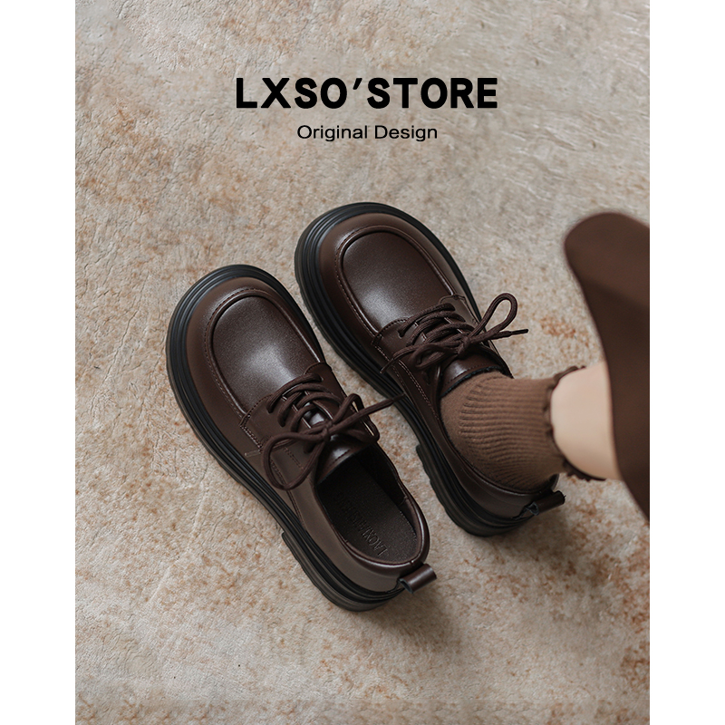 真皮加绒黑色小皮鞋女英伦风2025秋冬新款真皮百搭单鞋厚底乐福鞋