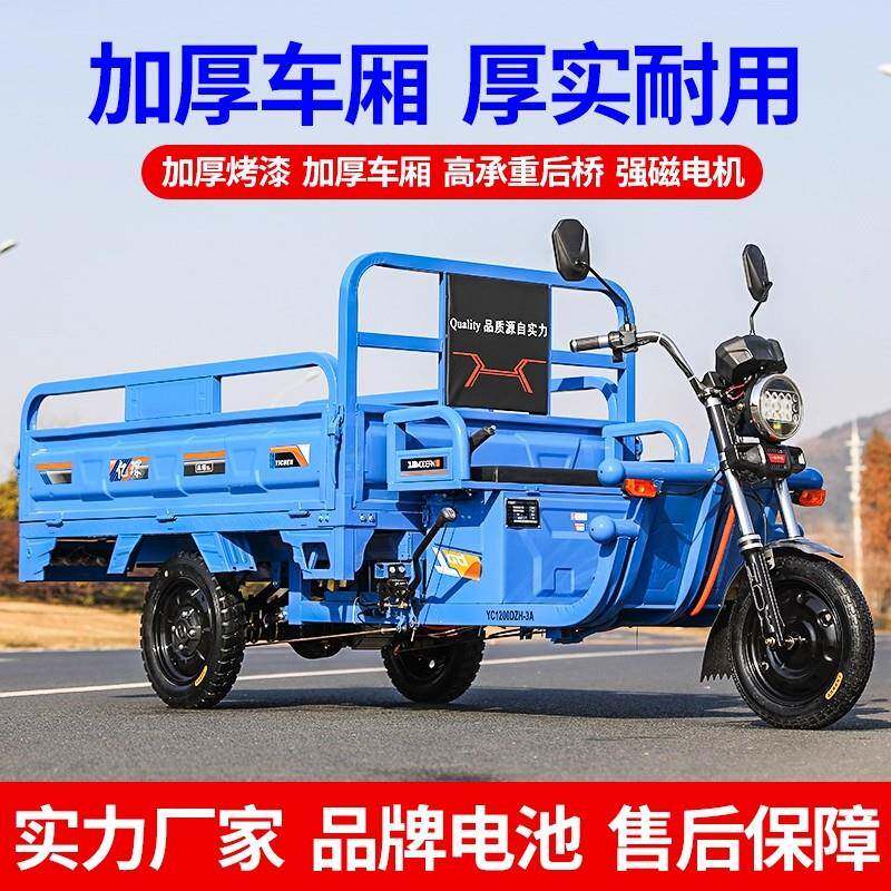 电动三轮拉递货农用摆车摊家用快可上农用电三牌国标成人代步重载