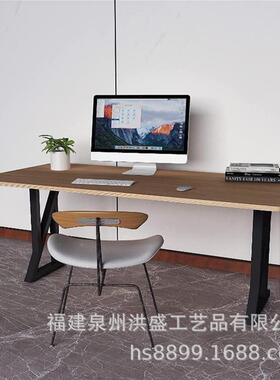 厂家黑色铁艺桌腿hs-35569简约五金台办公桌脚支架吧餐创意书桌桌