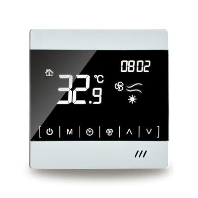 1中央制空例调温控器白色背光800英文风机盘管面467板二管比积分