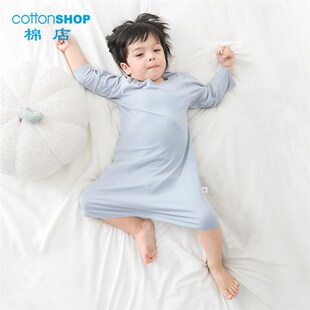婴儿睡衣秋季薄款长袖家居服宝宝睡袍优可丝睡袋儿童防踢睡裙春夏