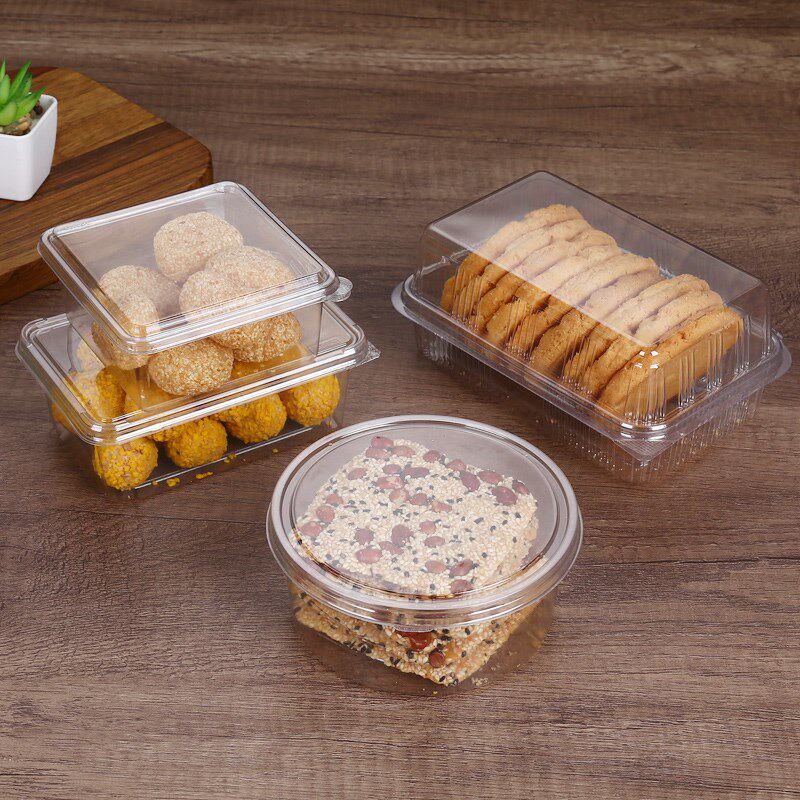 一次性透明塑料饼干包装盒慕斯小糕点西点盒商超连锁店千层小蛋糕