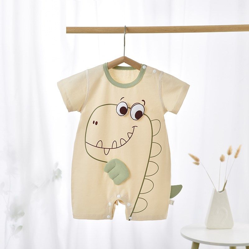 婴儿连体衣夏季薄款满月百天男女宝宝空调短袖短裤外出服纯棉夏装,童装/婴儿装/亲子装,连身衣/爬服/哈衣,淘宝优惠券,粉丝福利购,淘宝优惠卷