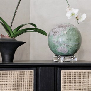 水晶底座】宏微地球仪轻奢手工书房客厅玄关开业节日礼品水晶摆件