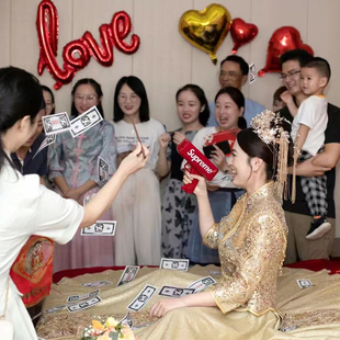 接亲游戏道具婚礼喷钱枪钞票枪筷子迎亲吐钱枪红包枪撒钱枪吐钞机