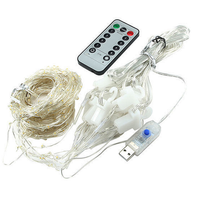 LED窗帘彩灯USB遥控瀑布花环灯串背景满天星星灯灯主播婚礼装饰灯,节庆用品/礼品,装饰灯,淘宝优惠券,粉丝福利购,淘宝优惠卷