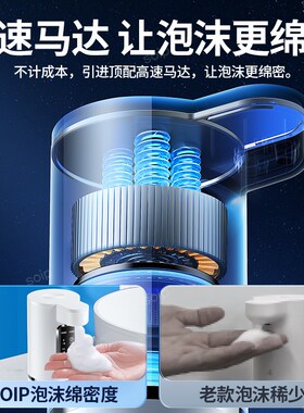 soip洗手机自动感应器智能泡沫洗手液机电动感应式家用壁挂式儿童