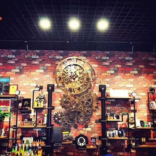 复古工业风金属创意齿轮壁饰钟表怀旧机械铁艺酒吧壁饰背景装 饰品