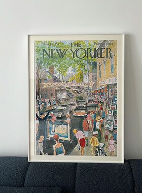 纽约客拼图框白色铝合金拼图相框定制48.9*67.6卡纸留白画框裱框