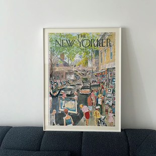 纽约客拼图框白色铝合金拼图相框定制48.9*67.6卡纸留白画框裱框