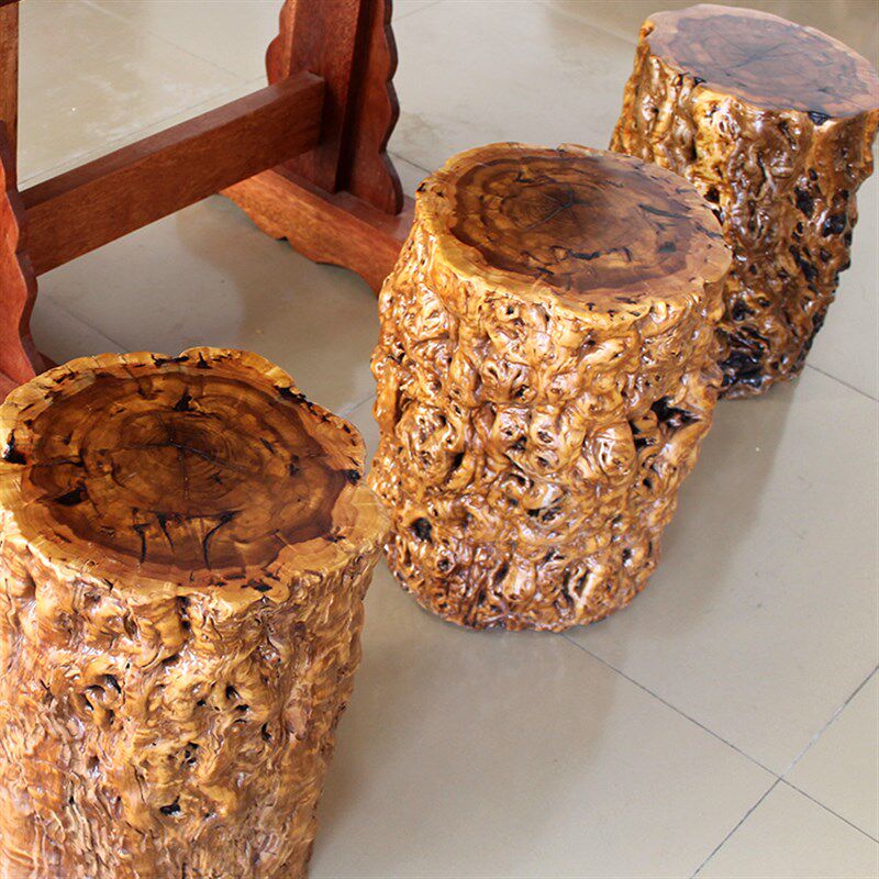 枣木墩子原木树墩根雕凳子树桩实木茶室茶空间花架艺术奇石底座