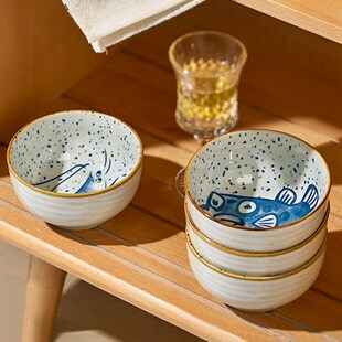 高颜值陶瓷米饭碗家用2024新款吃饭的碗个人专用小碗日式碗具单个