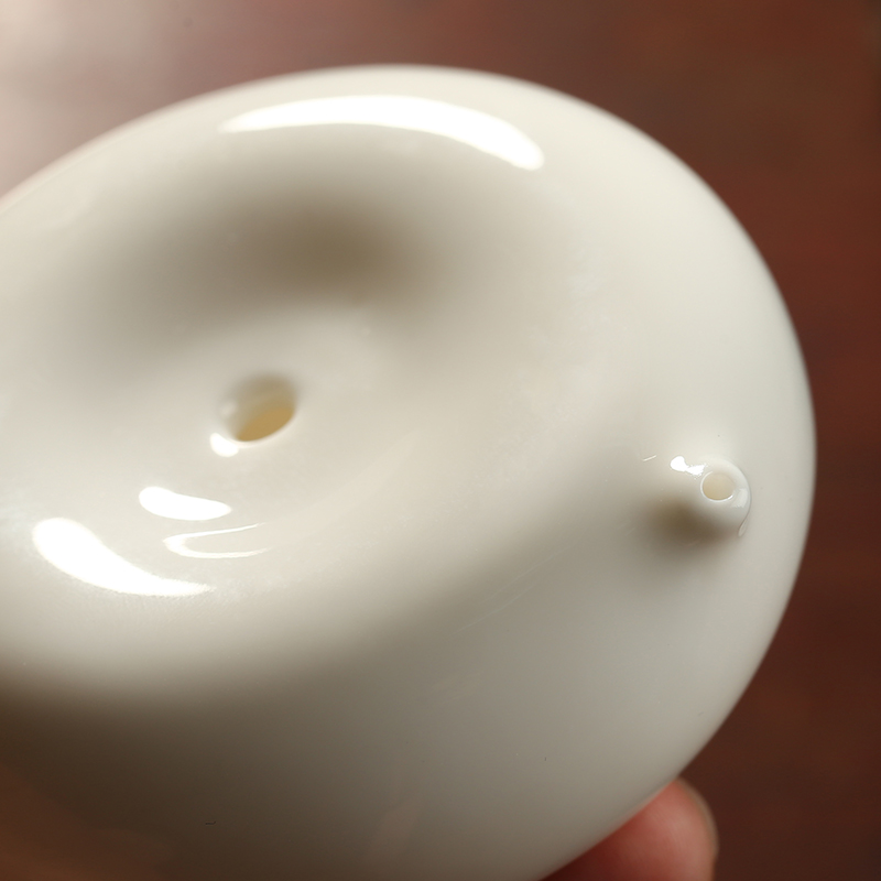 德化羊脂玉白瓷水滴 陶瓷砚滴砚台磨墨专用水盂滴水文房四宝书法