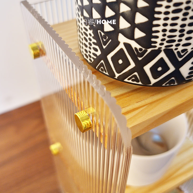 全实木防尘带门杯子收纳架水杯咖啡杯马克杯餐边柜桌面展示置物架