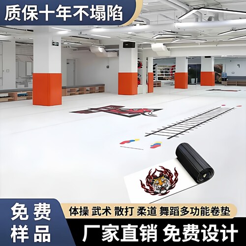 散打格斗卷垫搏击跆拳道地垫子摔跤拳击武馆定制训练运动拳击地垫