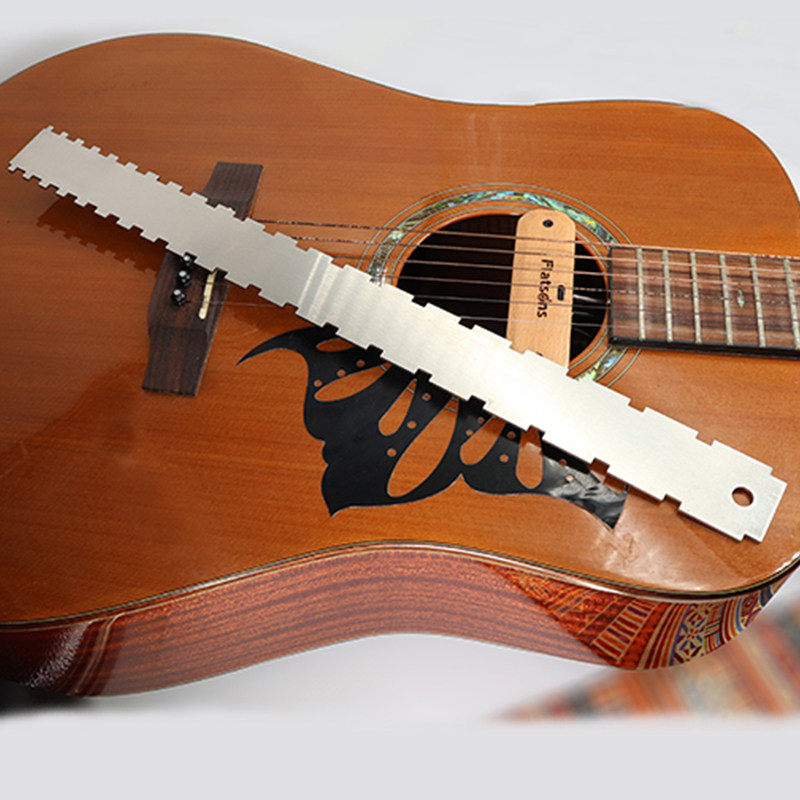 电吉他民谣琴颈曲度尺测量尺指板弯曲度卡尺吉他维修护理测平工具