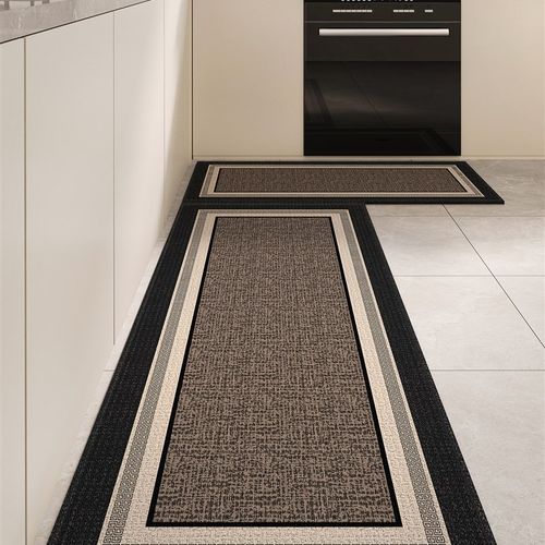 厨房专用地垫家用防水防油脚垫简约加厚耐脏防滑地毯可擦免洗垫子