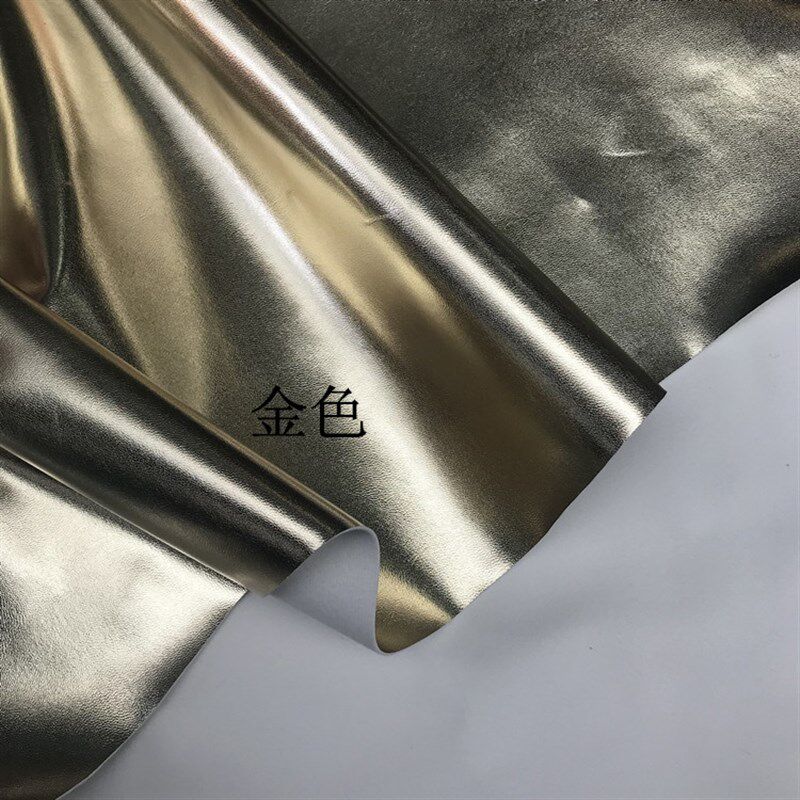 PU皮革面料 cos 银色 包皮DIY 软包 硬手工料金色演出服装面料4A