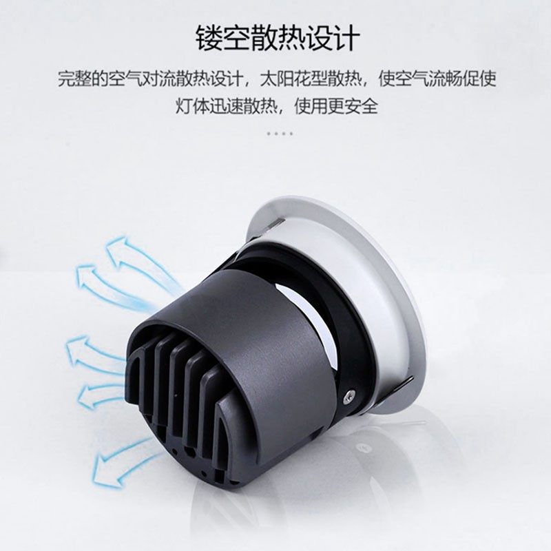嵌入式led防眩射灯天花灯家用开孔5.5 7.5 9.5cm公分5W7W12W15W20,家装灯饰光源,嵌入式射灯,淘宝优惠券,粉丝福利购,淘宝优惠卷