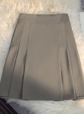 学院风百褶半身裙女2023秋季防走光高腰A字裙外穿遮胯打底短裙子