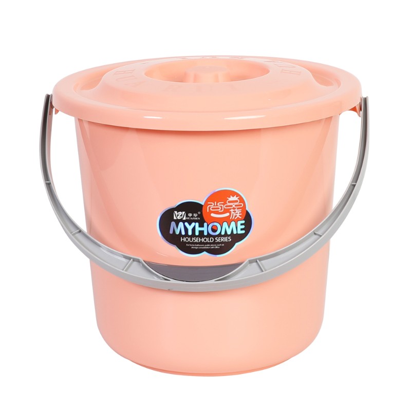 华瑞带盖家用大小号装水桶塑料洗拖把桶洗衣桶洗澡桶手提储晒水桶