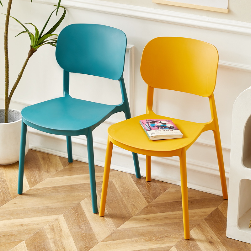 家用靠背椅子加厚塑料椅北欧简约塑胶餐椅户外椅休闲桌椅餐厅凳子