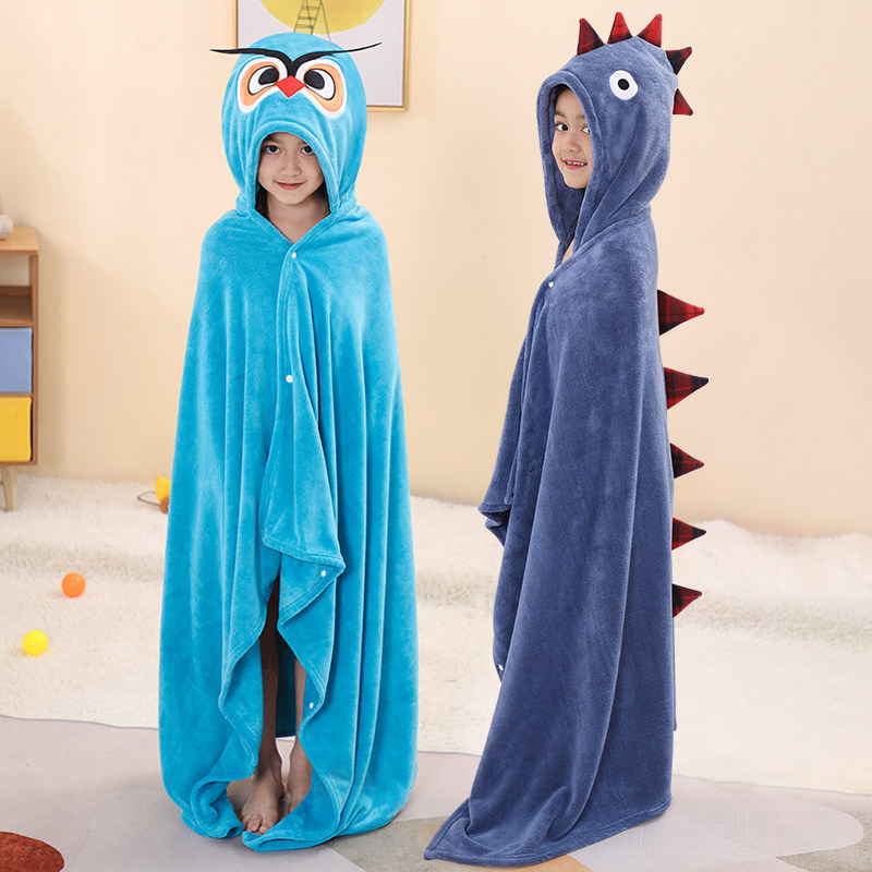 儿童浴巾带帽浴袍宝宝斗篷冬厚男女可穿可裹比全纯棉吸水专用大童,婴童用品,浴巾,淘宝优惠券,粉丝福利购,淘宝优惠卷