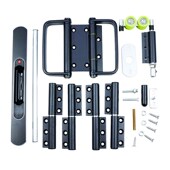 黑色60系列铝合金玻璃门配件合页吊轮下轨导向轮厨房卫生间移门件