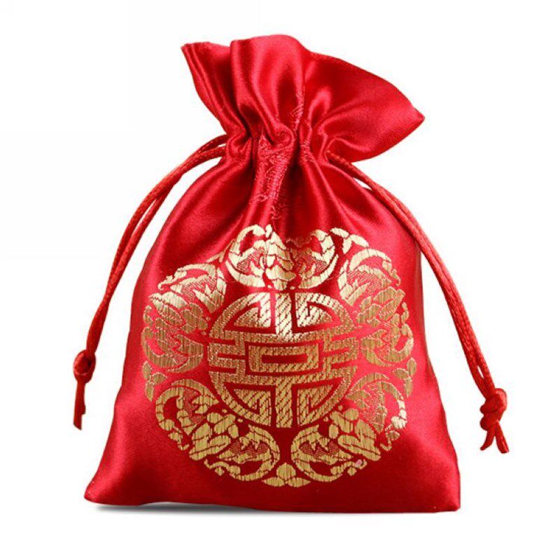 结婚喜糖袋中国风创意喜糖盒婚礼婚庆用品手提织锦缎喜糖袋子