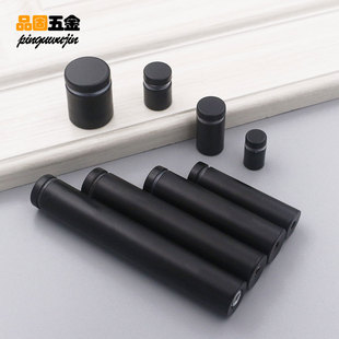 304不锈钢加长加粗哑黑色广告钉亚克力支撑台面玻璃固定装饰螺丝