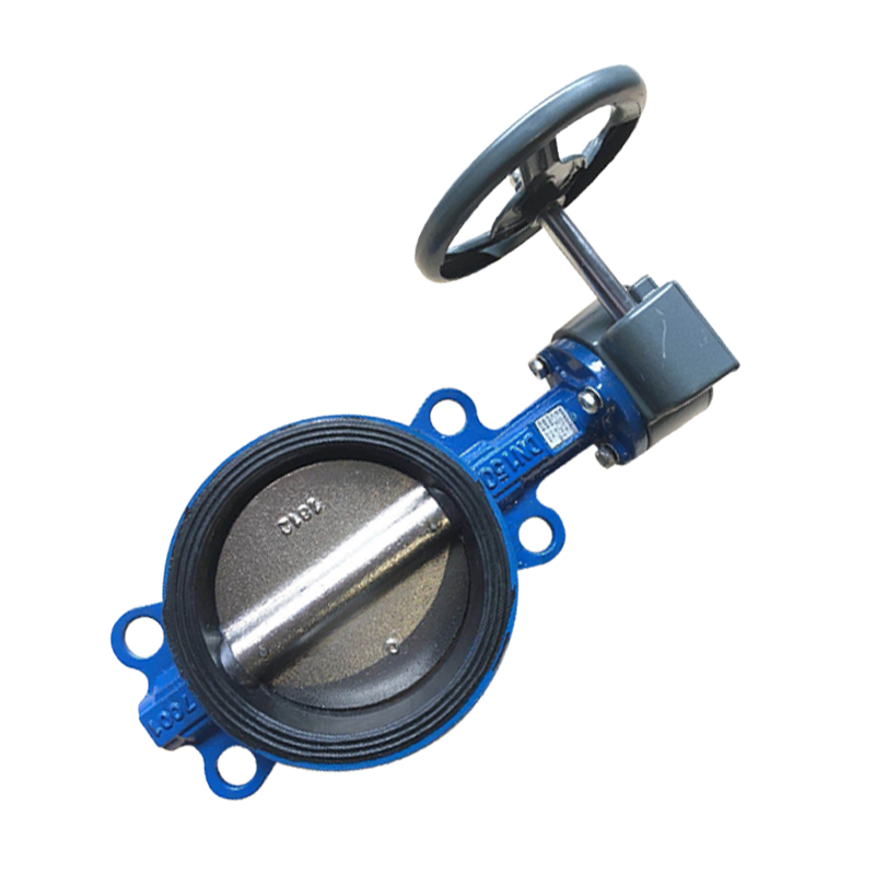 埃美柯涡轮蝶阀827铸铁对夹蝶阀D371X-16手动软密封阀门DN40至200