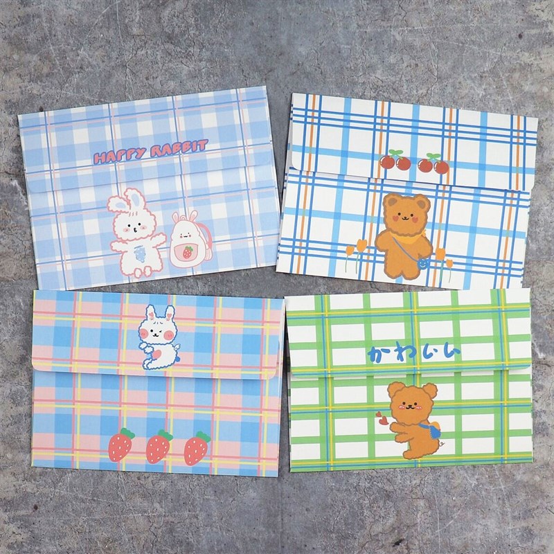 创意卡通熊兔信封信纸套装文艺浪漫情书告白信笺儿童信笺简约稿纸