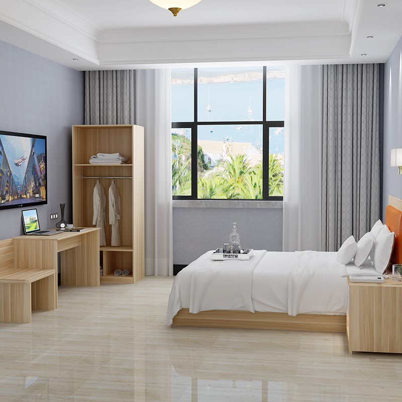 快捷酒店宾馆客房家具标间单间全套1.2米1.8米床电视柜桌软包床头