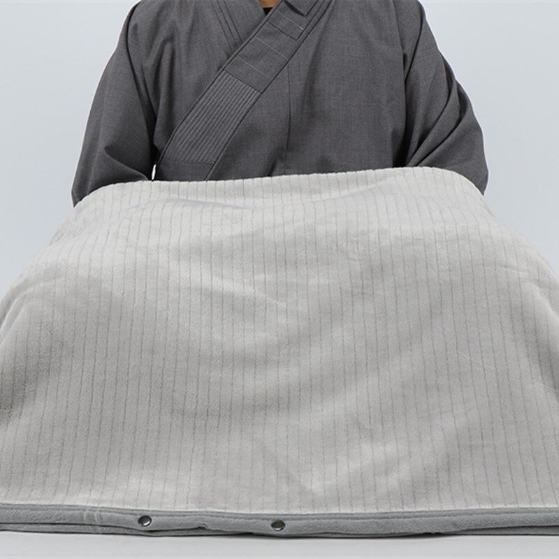 远尘打坐毯禅修毛毯瑜伽盖腿毯护腰毯居士多用绒毯休闲毯僧人纽扣