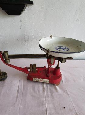 怀旧80年代主题老古物杆件连盘秤秤算盘饼干盒表74492494复供销电