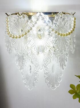 新款玻璃珍爆珠走28321廊过道灯法壁式轻奢现代简约红网款温馨浪