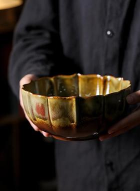 复古柴烧茶洗洗茶创34383意家用大号杯洗笔功夫茶具配件窑变陶瓷