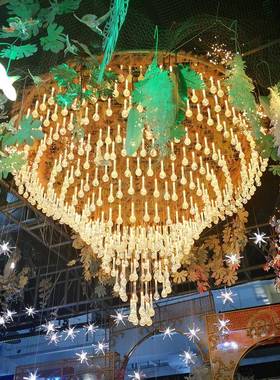 婚庆道1具新款0头发光滴水吊灯橱窗装饰酒店舞台吊饰吊GHQ婚庆道