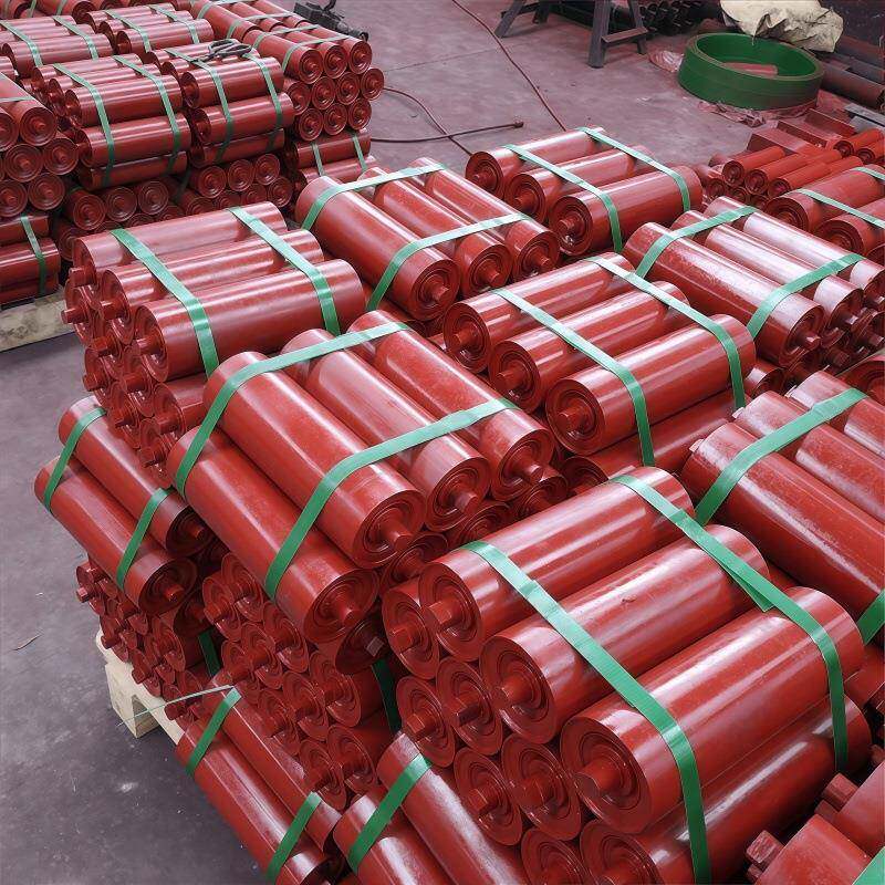 矿氨用皮带机托辊输送机用高分子辊φ89φ1托托滚筒聚酯包胶平行