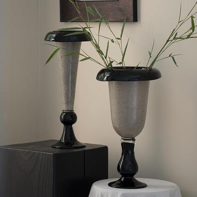 中民古诧寂小器众高级艺YRS术插花瓶手工琉璃玻璃花样宿板房轻奢